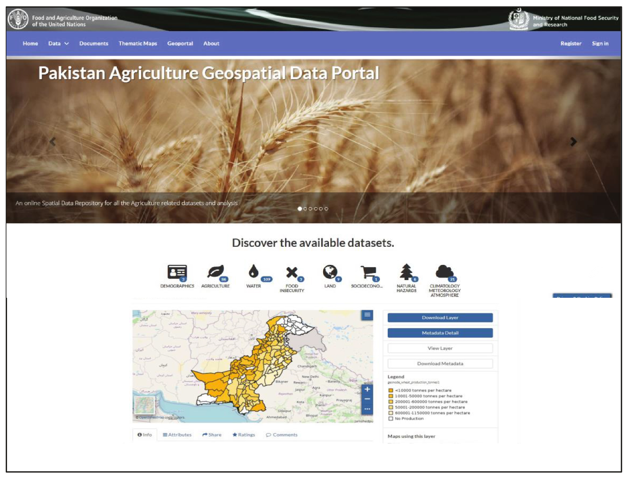 Pakistan Agriculture Geospatial Data Portal